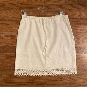 Max Studio lace trim draw string skirt